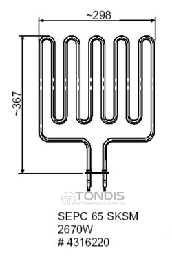 ТЭН Helo SEPC-65 B (3000 W, для печи Cup 90 ST)