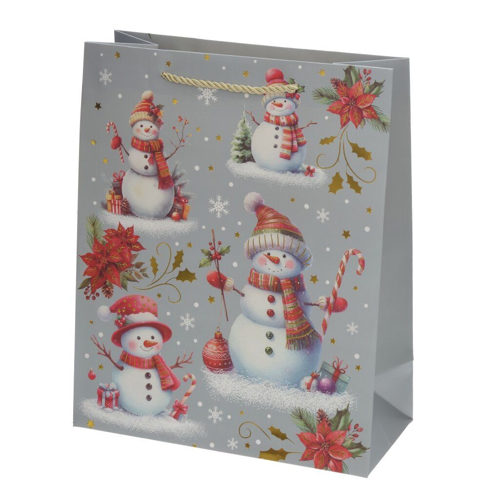 GAEM Пакет подарочный L (бумага 210г/м2, блок 12шт), L30 W12 H40 см, 4в.