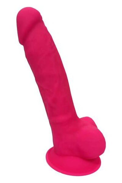 Розовый фаллоимитатор Dildo With Balls 7Inch - 17,7 см. (Цвет: розовый)