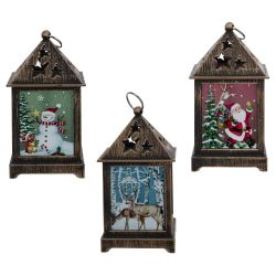 GAEM Изделие декоративное "Фонарь" (подсветка, 3xLR44), L6,5 W6,5 H12,5 см, 3в.