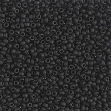 Miyuki Seed Beads 11/0 Matted Black SB0401F
