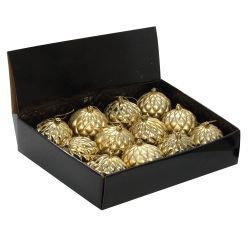GAEM Набор из 12шт Украшение новогоднее Шар "Золотая сетка", D10 см, L43 W33 H10 см