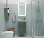 Тумба с раковиной подвесная BelBagno UNO-MINI-400-2C-SO-VO Еловый матовый, раковина белая BB-8099-3-40