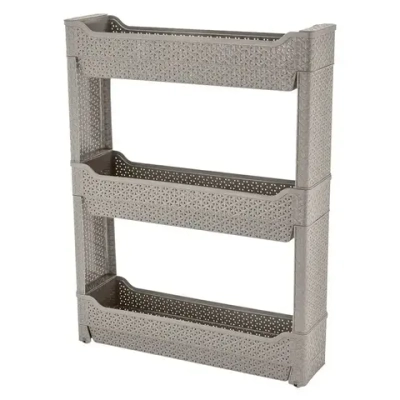 Этажерка универсальная Wenge узкая 3-секционная, 595х690 мм (серый)