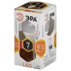 Лампа светодиодная ЭРА STD LED P45-7W-827-E14 E14 / Е14 7Вт шар теплый белый свет | Лампы cветодиодные Шар (G/P)