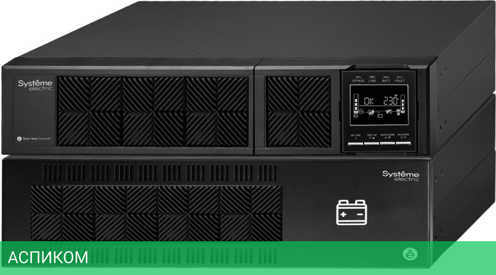 Источник бесперебойного питания Systeme Electric Smart-Save Online SRV 6000ВА (SRVSE6KRTXLI5U)