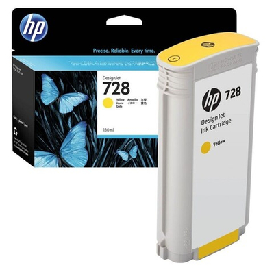 Картридж HP F9J65A (728) для DesignJet T730/T830 желтый (130 мл)