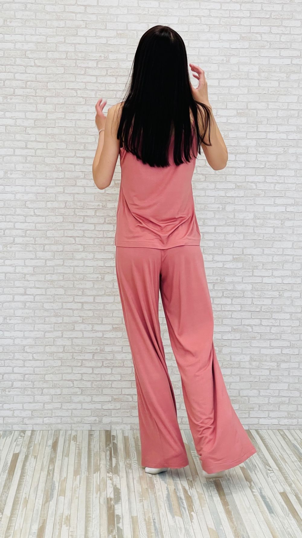 костюм-тройка из нежной вискозы в оттенке пыльная роза