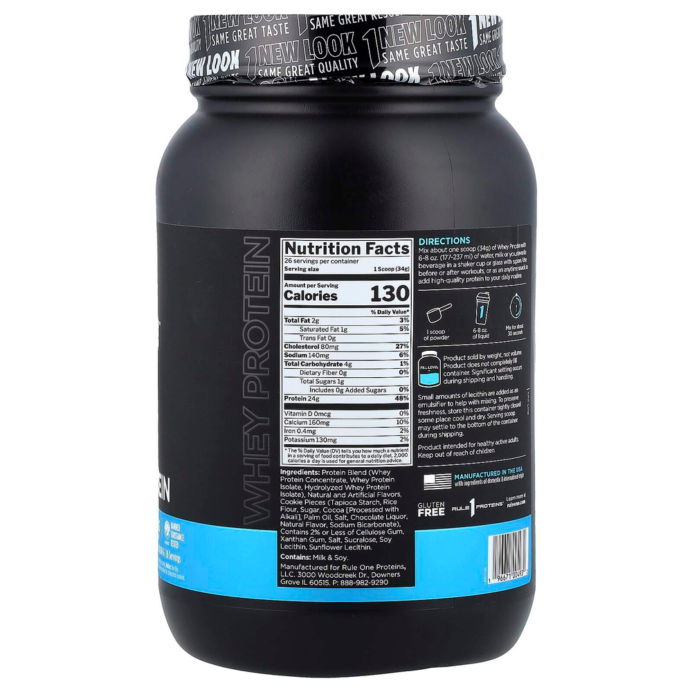 Rule One Proteins, Whey Blend, протеиновая смесь для приготовления напитка, печенье и крем, 884 г (1,95 фунта)