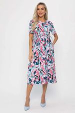 Платье Цветы лета (голубо-розовое) П13784-18М LT Collection (Акция)