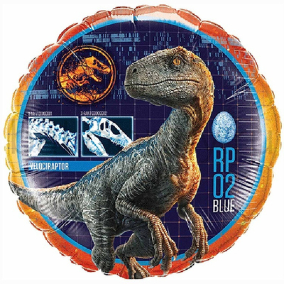 Фольгированная фигура, круг, Парк Юрского Периода Динозавр,18" / 45СМ