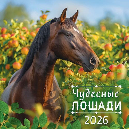Календарь на скрепке (БПК, в упаковке) Символ года. Чудесные лошади