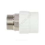 Муфта PP-R комбинированная белая Дн 63х2" НР под ключ VALFEX 10135063