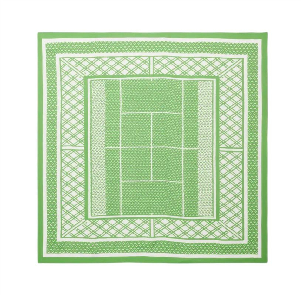 Теннисная бандана Lacoste Print Scarf - billiard green/flour