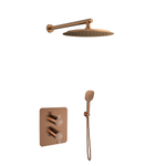 Встраиваемый термостат. смеситель для душа с троп. и ручным душем BLAUTHERM 948722RP300CUC медь