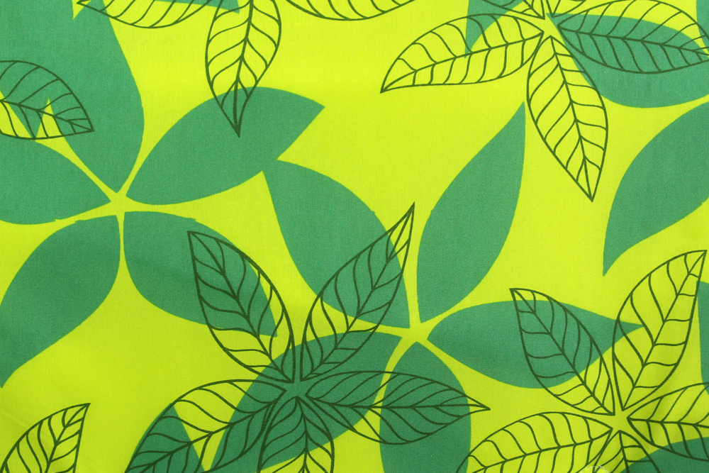 Кровать раскладная Стефания п/мягкая лист 10мм арт.С86а/123г(цвет ткани зеленый, желтый рис.листья (1 шт. в уп. гофрокартон)