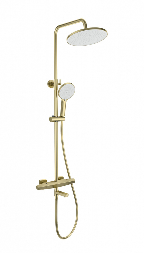 Душевая система с термостатом WONZON & WOGHAND NEO, Брашированное золото (WW-B3046-A1-BG)