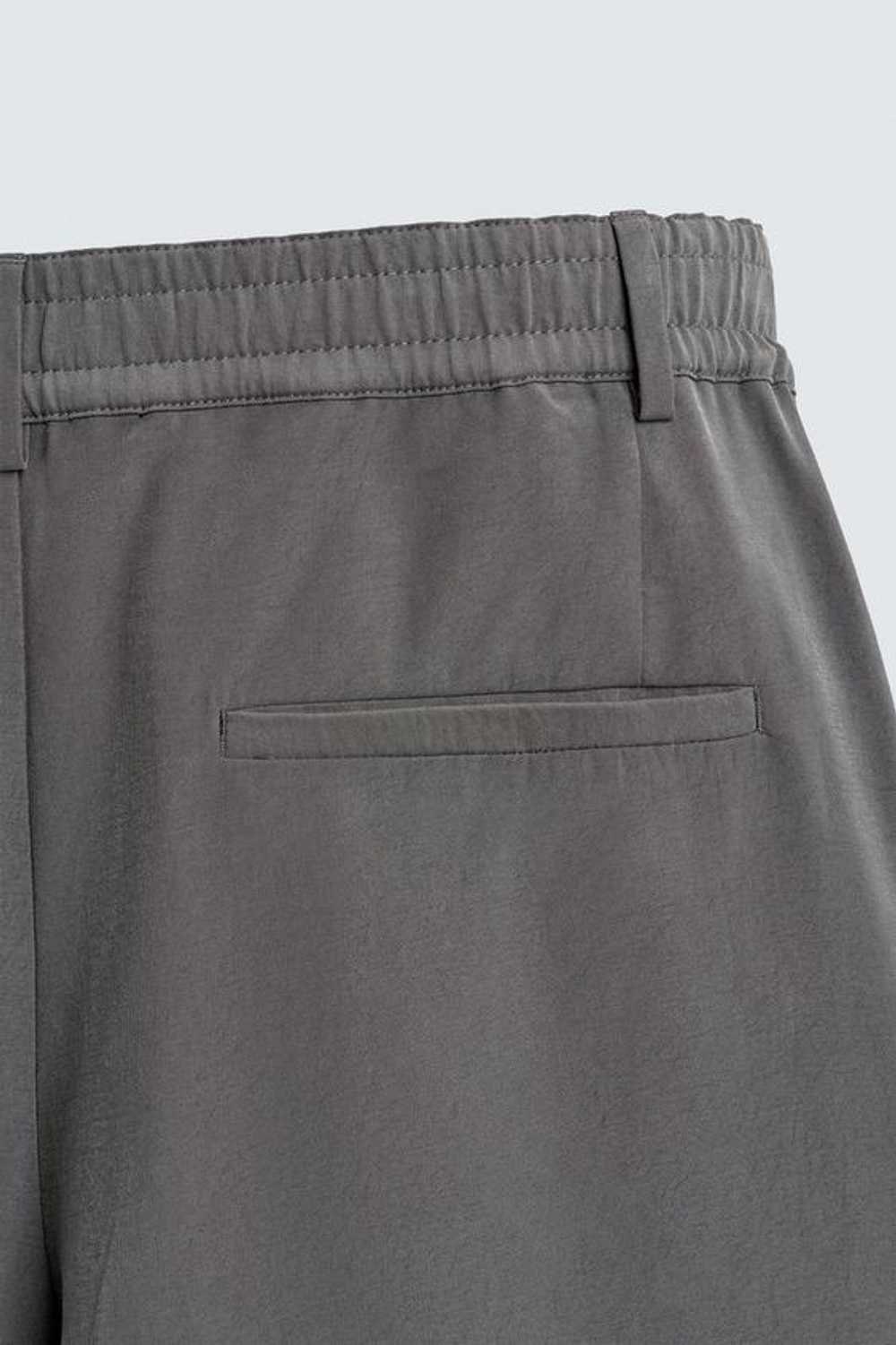 ZARA СТРУЯЩИЕСЯ БРЮКИ СО СКЛАДКАМИ, СЕРО-КОРИЧНЕВЫЙ