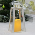 Сувенир с подсветкой «Свеча» 13*13*26 см (работает от 3*ААА), Белый