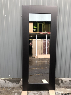 Входная металлическая дверь с зеркалом Рекс 28 Бетон темный / Пастораль Венге 16мм
