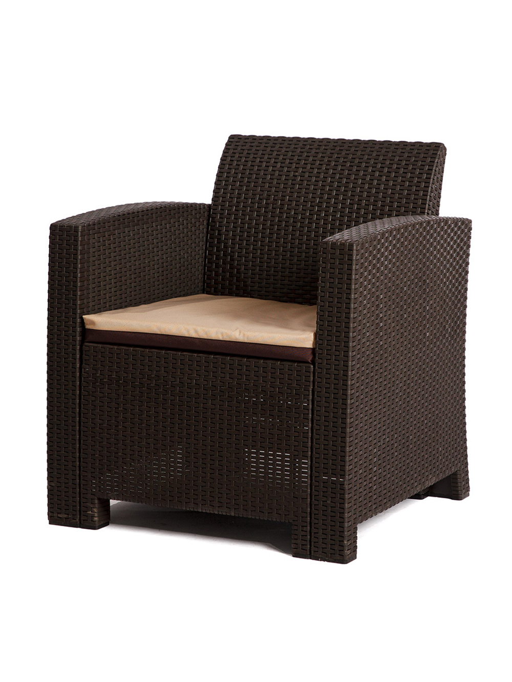 Комплект мебели под искусственный ротанг для отдыха Калифорния «California 4+1» с подушками на спину