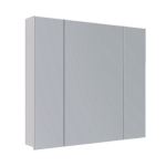 Шкаф зеркальный Lemark UNIVERSAL 90х80 см 3-х дверный, цвет корпуса: белый глянец
