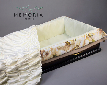 Постель ритуальная "Орхидея" бежевая