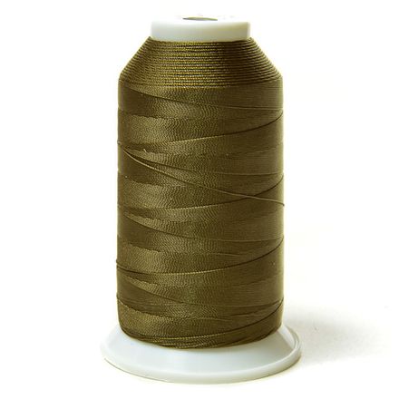 Нитки швейные капрон Russia 65к(40) 1000м, хаки [229]