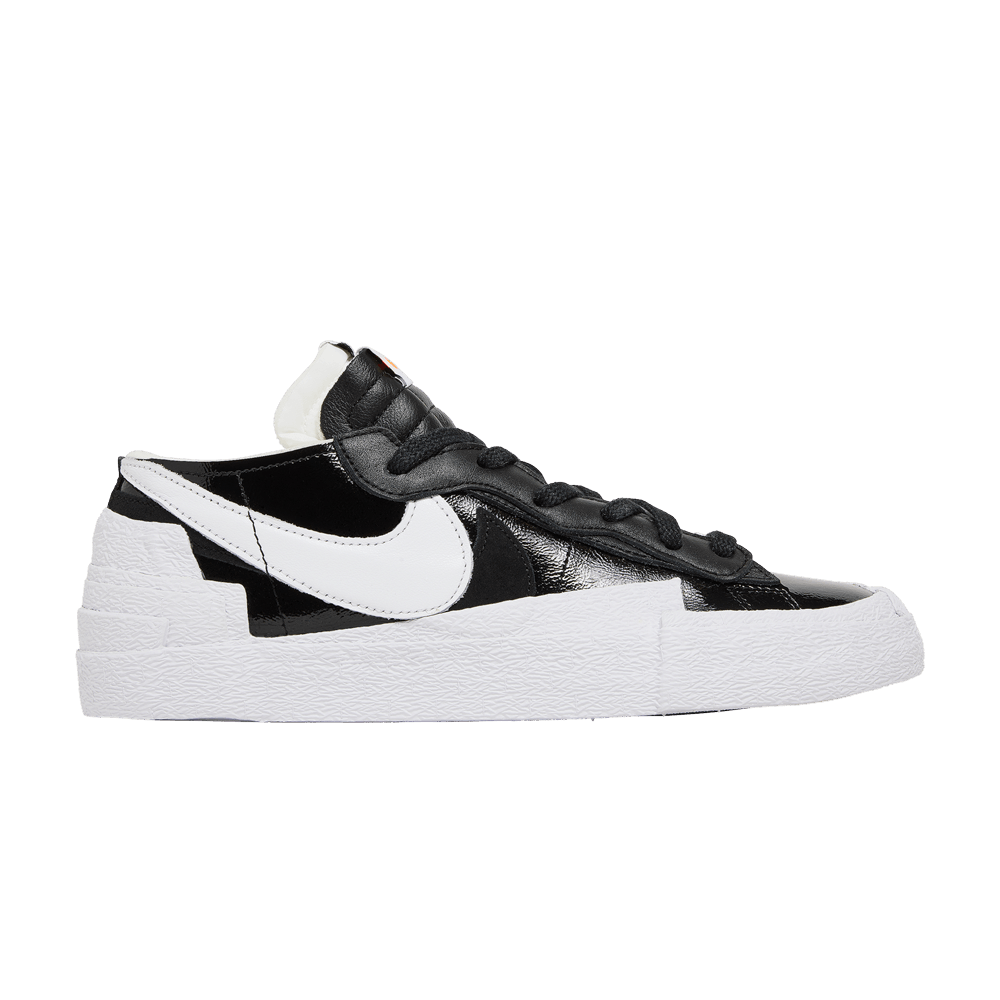Кроссовки Sacai X Nike Blazer Low Black Patent Leather