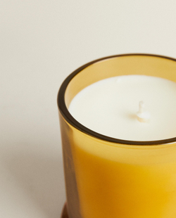 Zara Home Свеча ароматическая White Lotus 350 г, растительный воск, аромат цветочный, Розовый