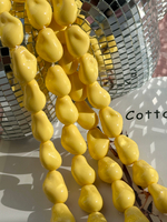 Бусины для украшений "Жемчуг барочный" 15х22мм, "Майорка. Имитация" (сливочный)