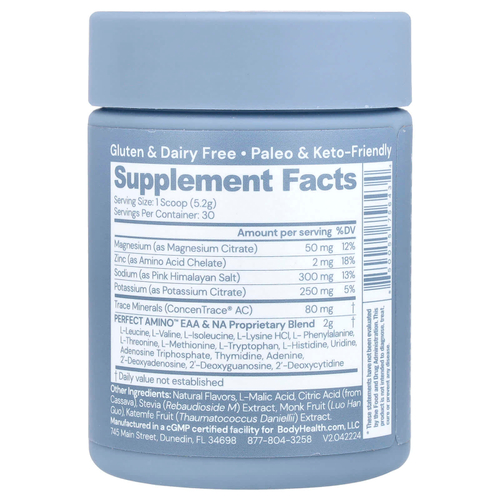 BodyHealth, Perfect Amino ™, электролиты, арбуз, 156 г (5,5 унции)