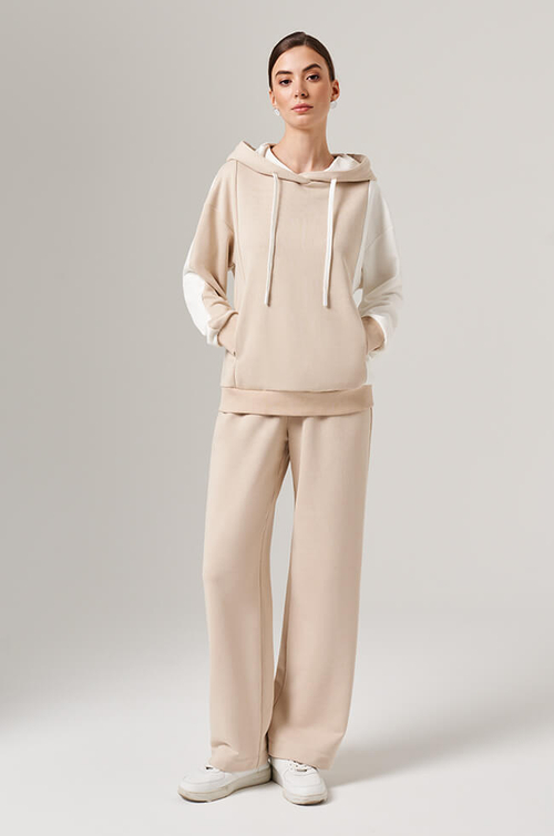 23151 Худи женский (бежевый / молочный)