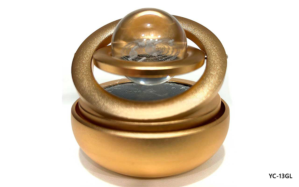 Ароматизатор-игрушка -на торпеду- ПЛАНЕТА (картонный футляр) - солн батар (жидк)- YC-13GL золотой