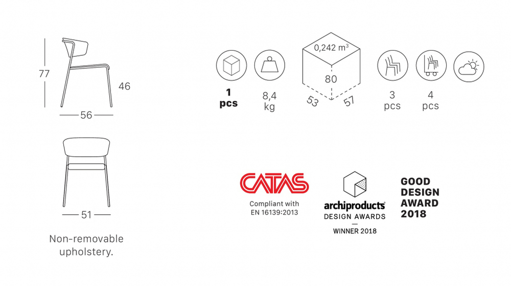 Кресло с обивкой Scab Design Lisa Waterproof, терракотовый, песок
