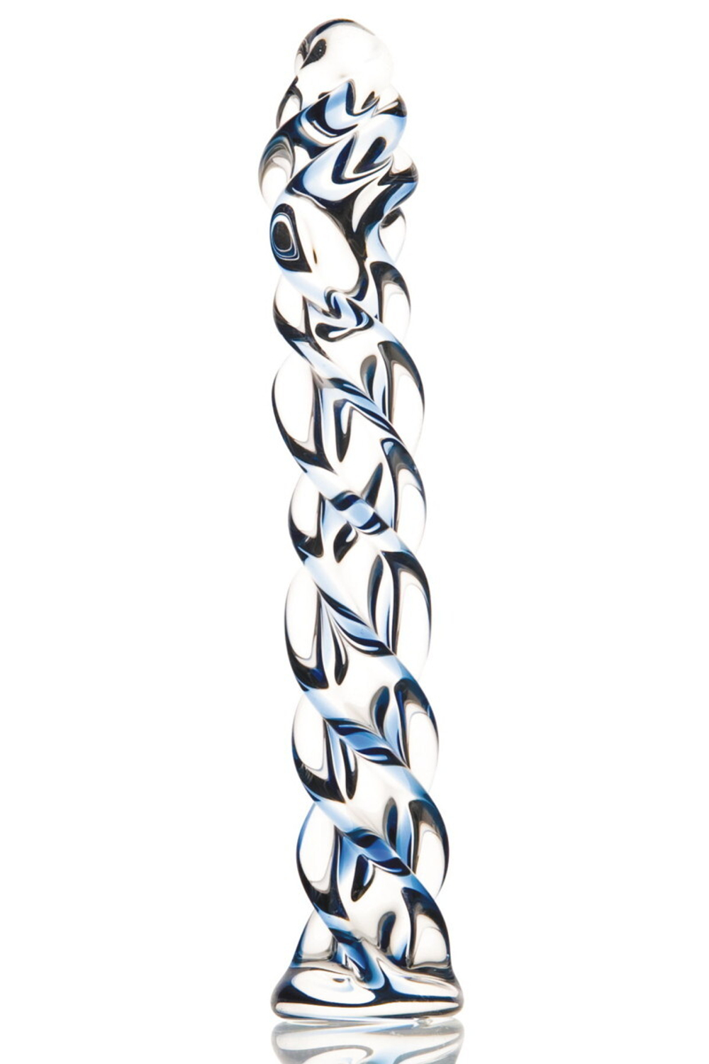 Фаллоимитатор стеклянный спиралевидный 18,7 см