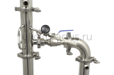 Колонна 2" на царге 100 см с узлом по пару и жидкости (Бокакоба)