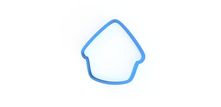 Вырубка для пряника "Пряничный домик" 8см