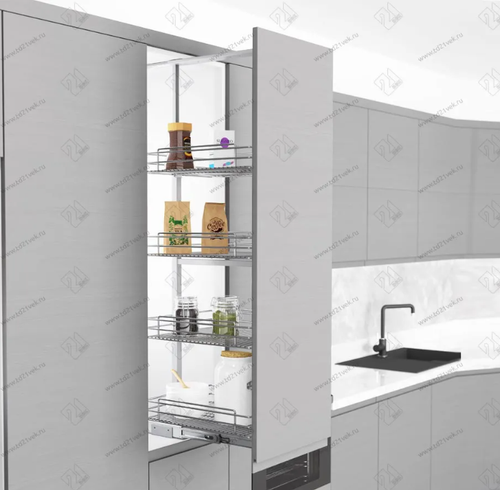 S-1149-C Шкаф-колонна в базу 300 мм, Starax, 7-ми ярусная, (230х510х2000-2150 мм)