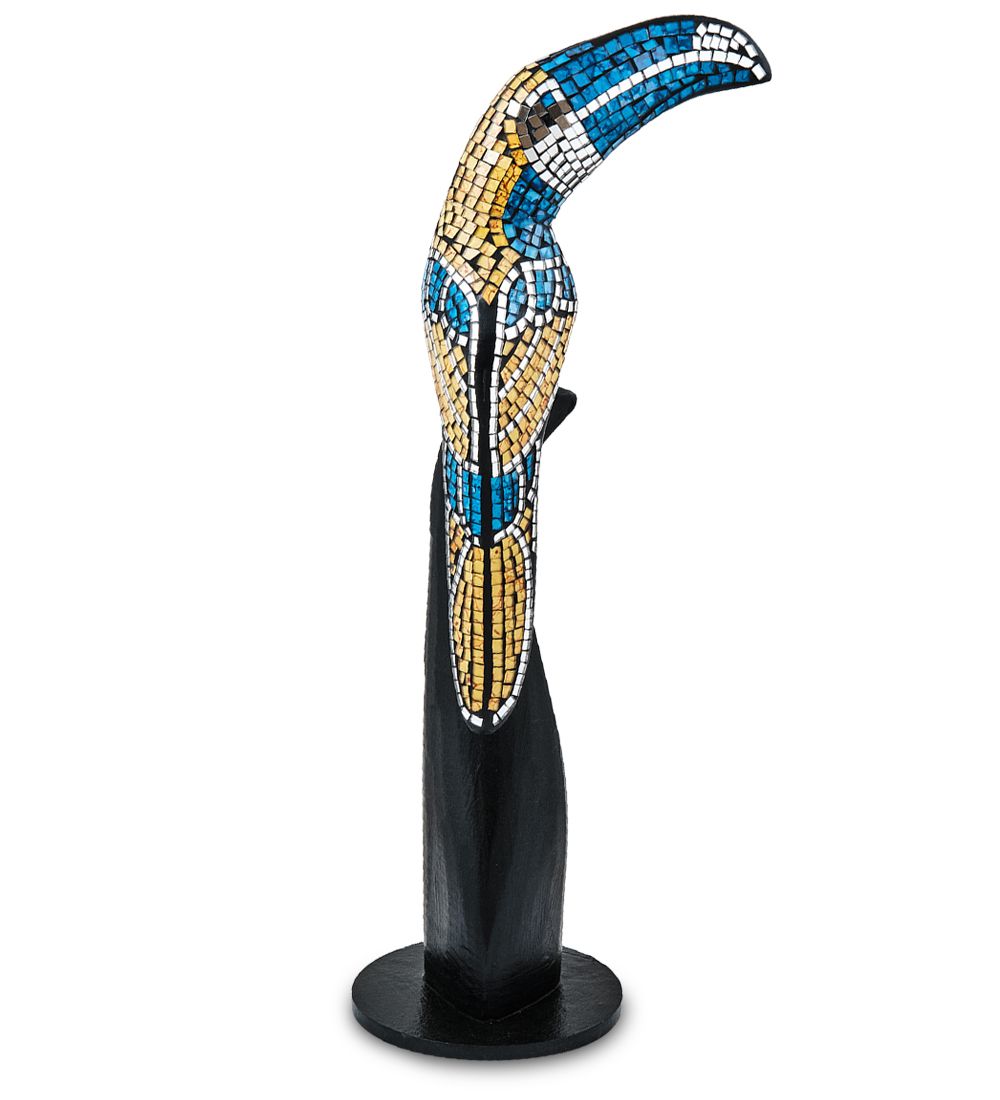 23-029-05 Н-р статуэток из трех «Тукан» дерево+стекл.мозаика (50,40,30 см)