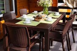 Комплект мебели Barcelona Set, венге (6 стульев Jersey венге/1 стол Fiji венге)