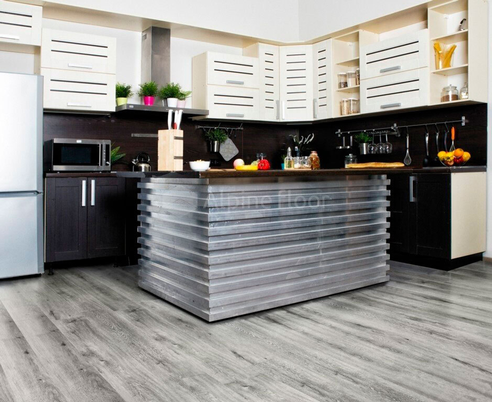 Кварцвиниловая плитка Alpine Floor Classic ECO 134-5 Ясень серый