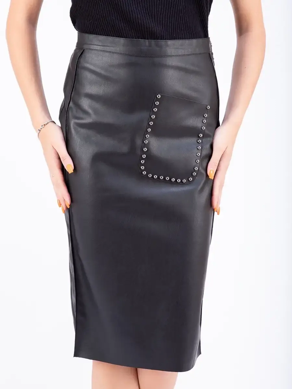 Юбка женская кожаная, юбка из экокожи