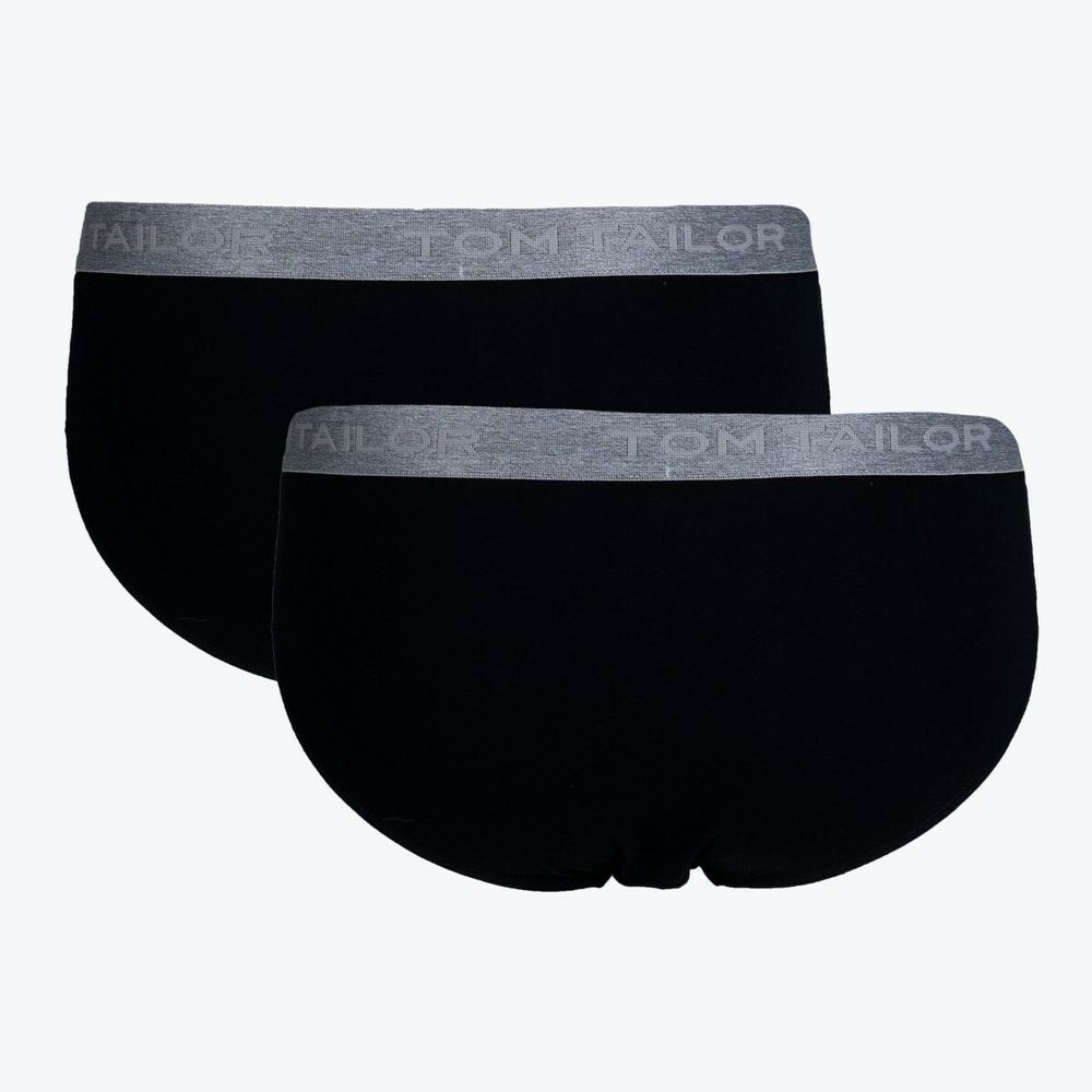 Мужские трусы слипы черные набор из 2-х штук Tom Tailor 70248/6061 9308
