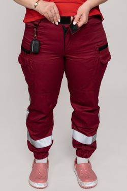 Брюки-джоггеры демисезонные женские Скорая помощь MedicLine цв. БОРДОВЫЙ