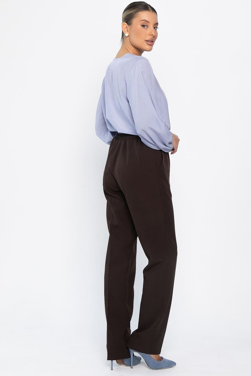 Брюки на резинке Эльда (коричневые) Б14332-9М LT Collection