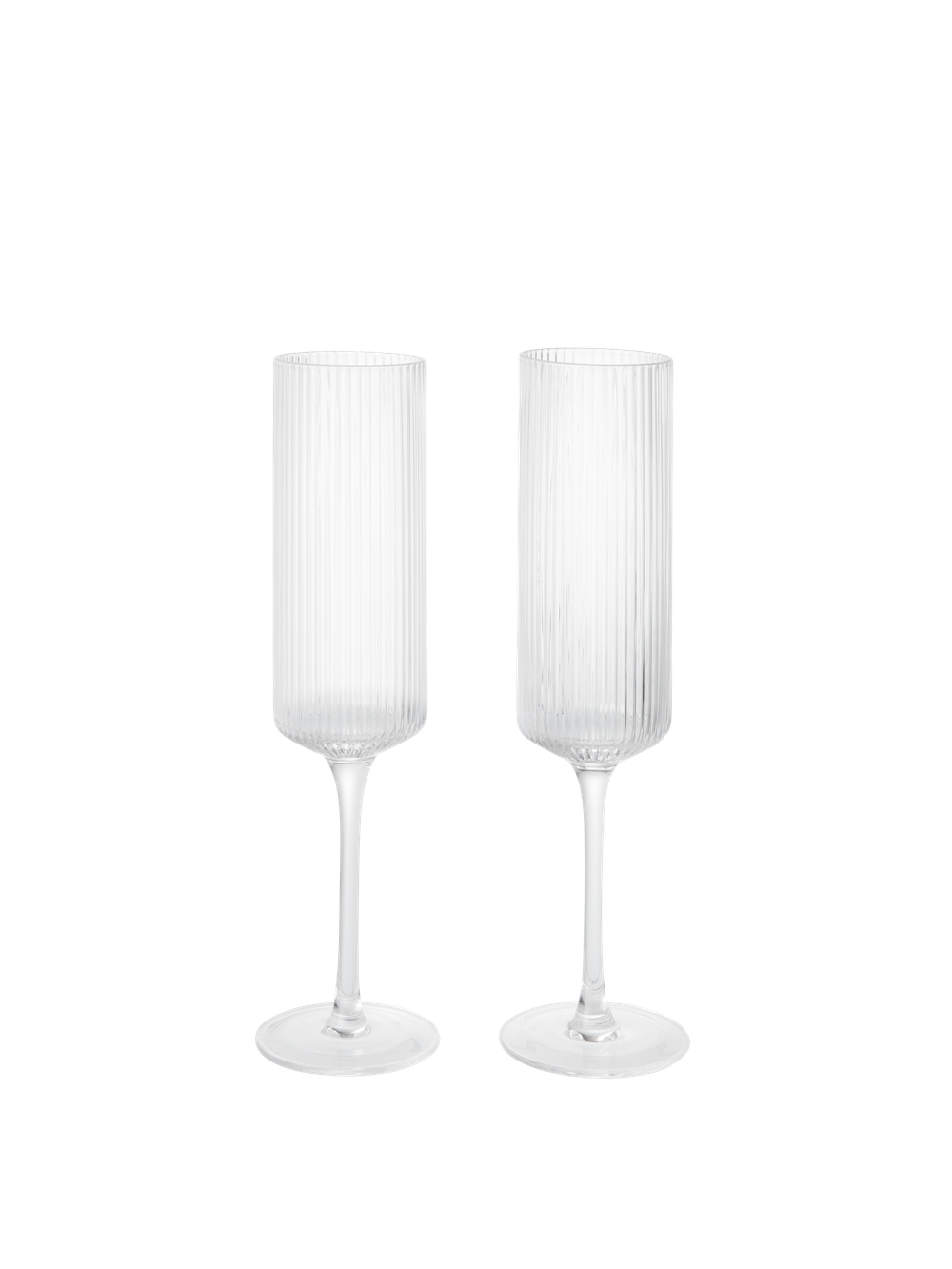 Бокалы Ferm Living Ripple Champagne Flutes - Set of 2 - Clear