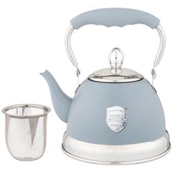 ЧАЙНИК AGNESS С ФИЛЬТРОМ, 1,0 Л C ИНДУКЦИОН. КАПСУЛЬНЫМ ДНОМ И СКЛАДЫВАЮЩЕЙСЯ РУЧКОЙ ЦВЕТ: СЕРЫЙ