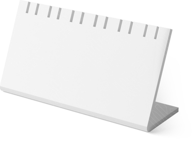 Подставка акриловая для 6 пар серег/12 подвесок/прорези/120*40*60 мм./ПЭТ карман для бирки