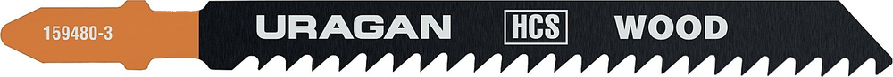 URAGAN T111C, T-хвост., по дереву, HCS, шаг 3 мм, 75 мм, 3 шт, полотна для лобзика (159480-3)